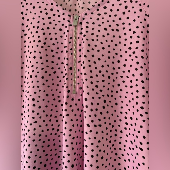 Lily Morgan Pink Polka Dot Short Sleeve Blouse Women’s Size US XL - Picture 2 of 10